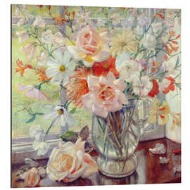 Magnettafel Stillleben mit Sommerblumen in einer Glaskanne