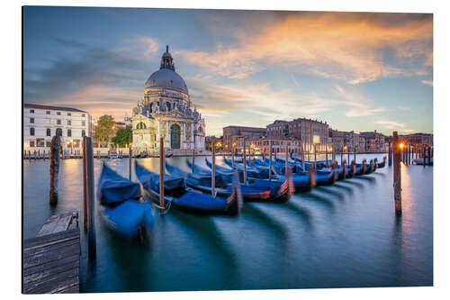 Aluminium print Gondolas on the Grand Canal in Venice