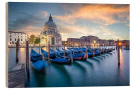 Obraz na drewnie Gondolas on the Grand Canal in Venice