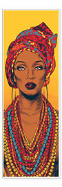 Wandbild  Afrikanische Frau - Paola Morpheus