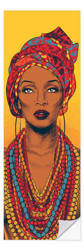 Sticker mural Femme africaine