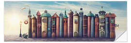 Autocolante decorativo City of books