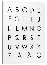 Magnettafel Schwedisches Alphabet modern