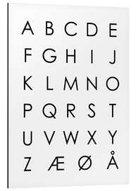 Magnettafel Skandinavisches Alphabet modern