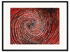 Gerahmter Kunstdruck Beim Betrachten von Blumen und Bäumen, ohne Titel