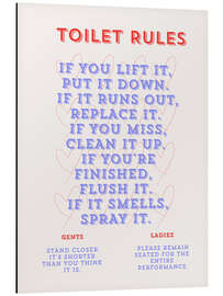 Magnettafel Toilet Rules