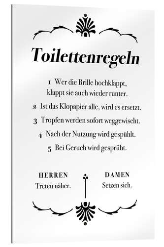 Gallery Print Toilettenregeln