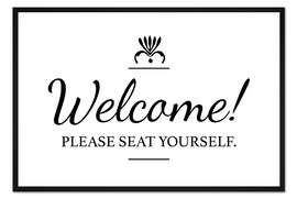 Gerahmter Kunstdruck Please seat yourself