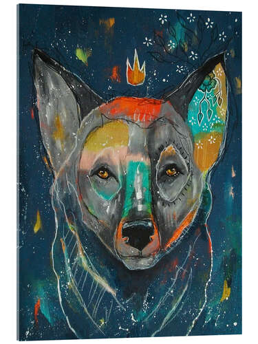 Acrylic print King Wolf at dusk