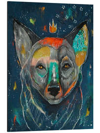 Magnettafel König Wolf in der Dämmerung