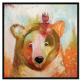 Gerahmter Kunstdruck Kleiner König Bär