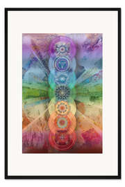 Gerahmter Kunstdruck Sieben Chakren
