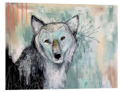 Quadro em PVC Abstract Wolf 