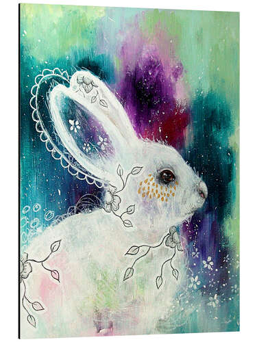 Aluminium print Enchanted whisperings - whimsical rabbit