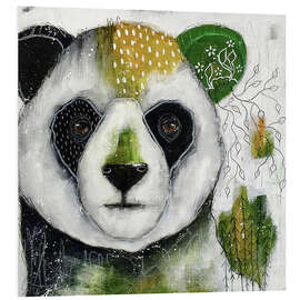 Foam board print Quiet refuge - abstract panda