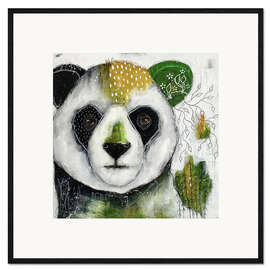 Ingelijste kunstdruk Quiet refuge - abstract panda