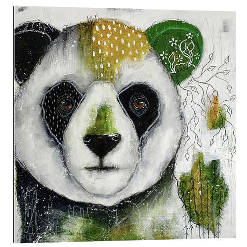 Quadro em plexi-alumínio Quiet refuge - abstract panda