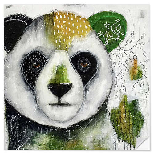 Wall sticker Quiet refuge - abstract panda