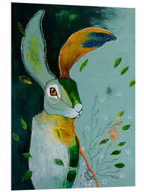 Foam board print Abstract hare in wind