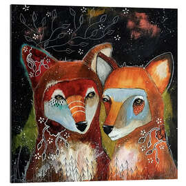 Gallery print Foxes - Home is where you are