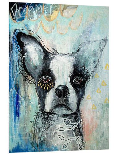 Foam board print Little Dreamer - Boston Terrier