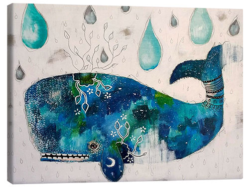 Canvas print Submerge - Abstract whale