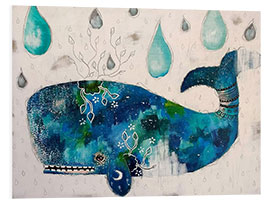 Foam board print Submerge - Abstract whale