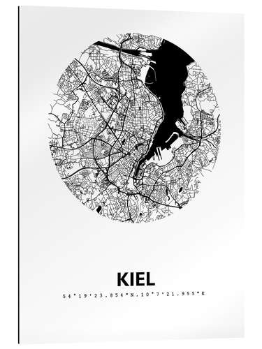 Gallery print City map of Kiel