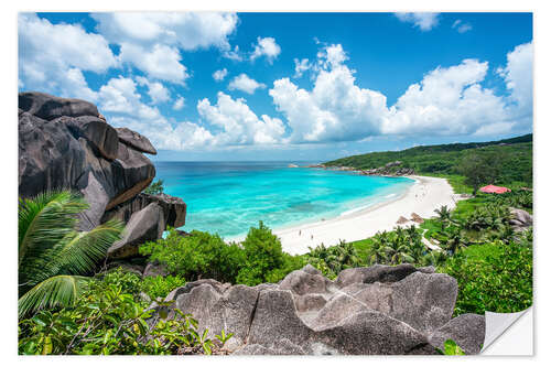 Autocolante decorativo Beach Grand Anse on La Digue