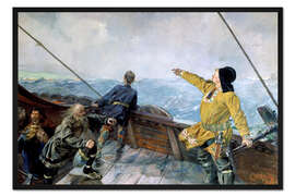 Gerahmter Kunstdruck Leiv Eirikson entdeckt Amerika