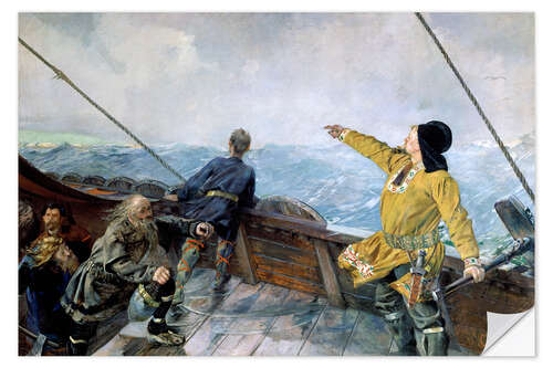 Muursticker Leiv Eirikson discovering America