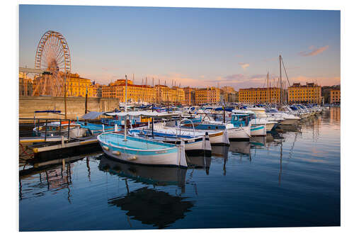 Foam board print Old harbor in Marseille