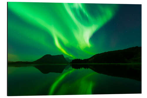 Aluminium print Norway light