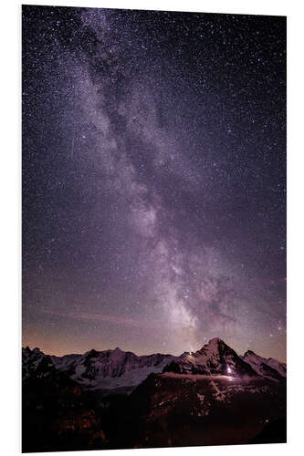 Tableau en PVC Nuit à Grindelwald