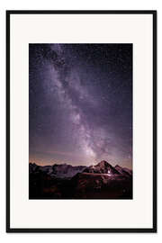 Gerahmter Kunstdruck Nacht in Grindelwald