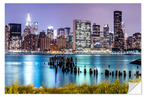 Selvklæbende plakat New York skyline with Chrysler Building