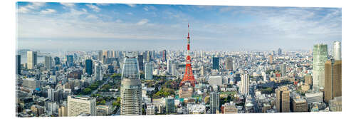 Tableau en verre acrylique Vue sur la tour de Tokyo