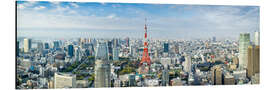 Tableau en aluminium Vue sur la tour de Tokyo