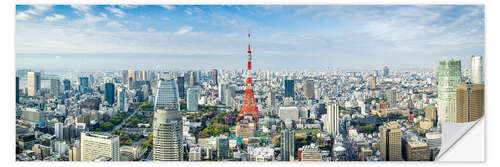 Autocolante decorativo Tokyo Skyline with Tokyo Tower