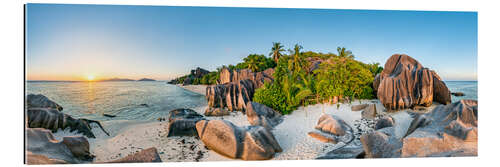 Galleritryk Sunset in the Seychelles