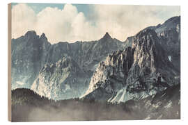 Wood print The Dachstein in Austria