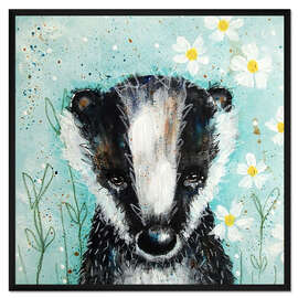 Gerahmter Kunstdruck Süßer kleiner Dachs