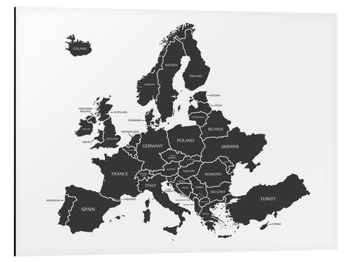 Alumiinitaulu Modern map of Europe