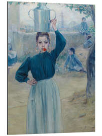 Magnettafel Das kleine Dorfmädchen mit roter Nelke