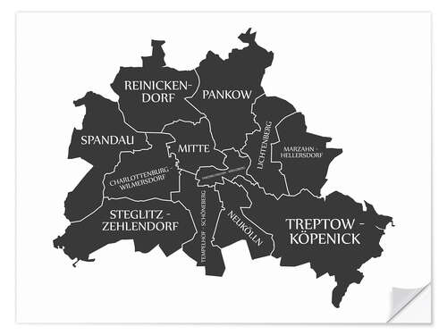 Wall sticker Modern city map of Berlin