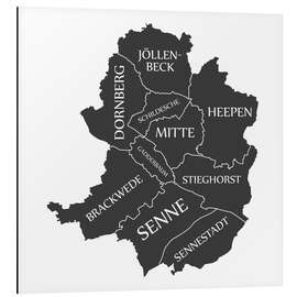 Magnettafel Moderne Stadtkarte von Bielefeld