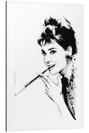 Tableau en aluminium Audrey Hepburn