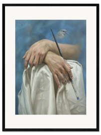 Impression artistique encadrée Les mains de l'artiste