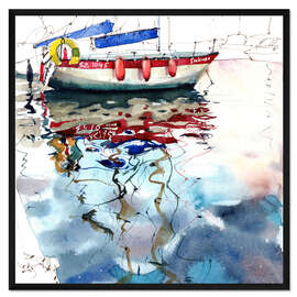 Gerahmter Kunstdruck Reflexionen auf dem Wasser