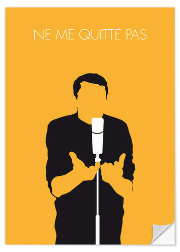 Sticker mural Jacques Brel, Ne me quitte pas